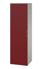 LE TR - 525 skříň léková s trezorem, levá, korpus šedý, dvířka burgundská